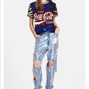 Not for sale. Ashish sequin jeans
